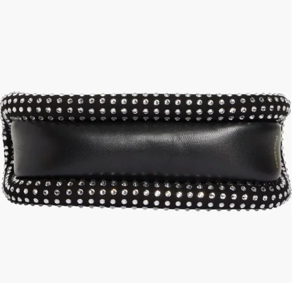 JW Anderson Evening Suede and Calf Leather Shoulder Bag with Crystals, NWT